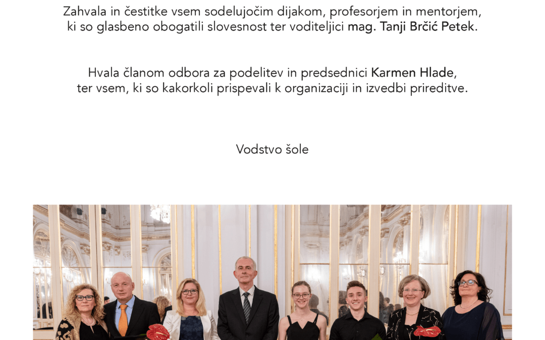 Čestitka za slovesnost dr. Roman Klasinc