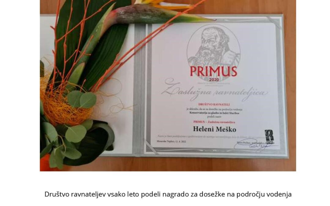PRIMUS – Zaslužna ravnateljica