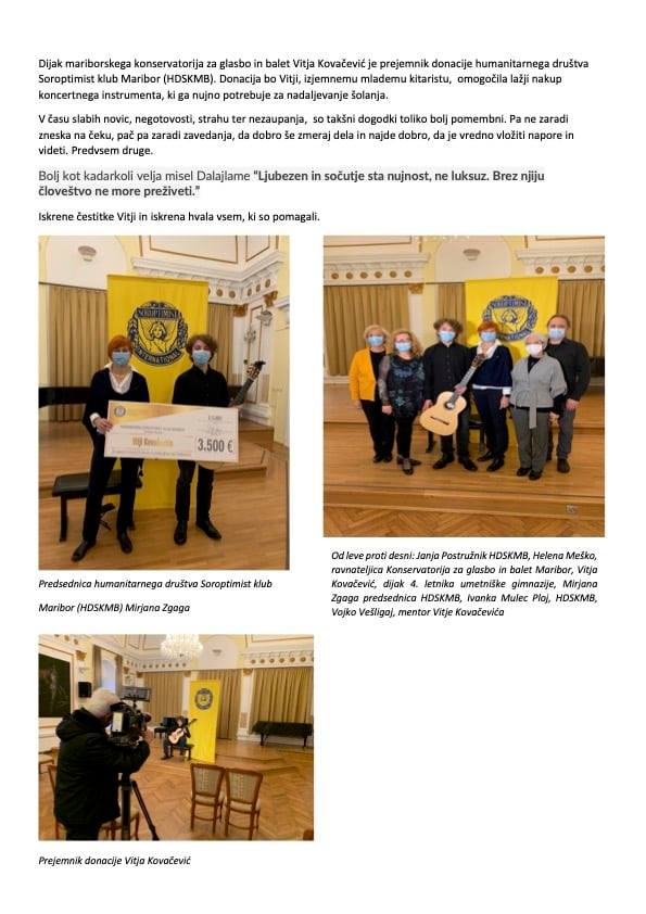 Vitja Kovačević, prejemnik donacije humanitarnega društva Vitja Kovačević, prejemnik donacije humanitarnega društva