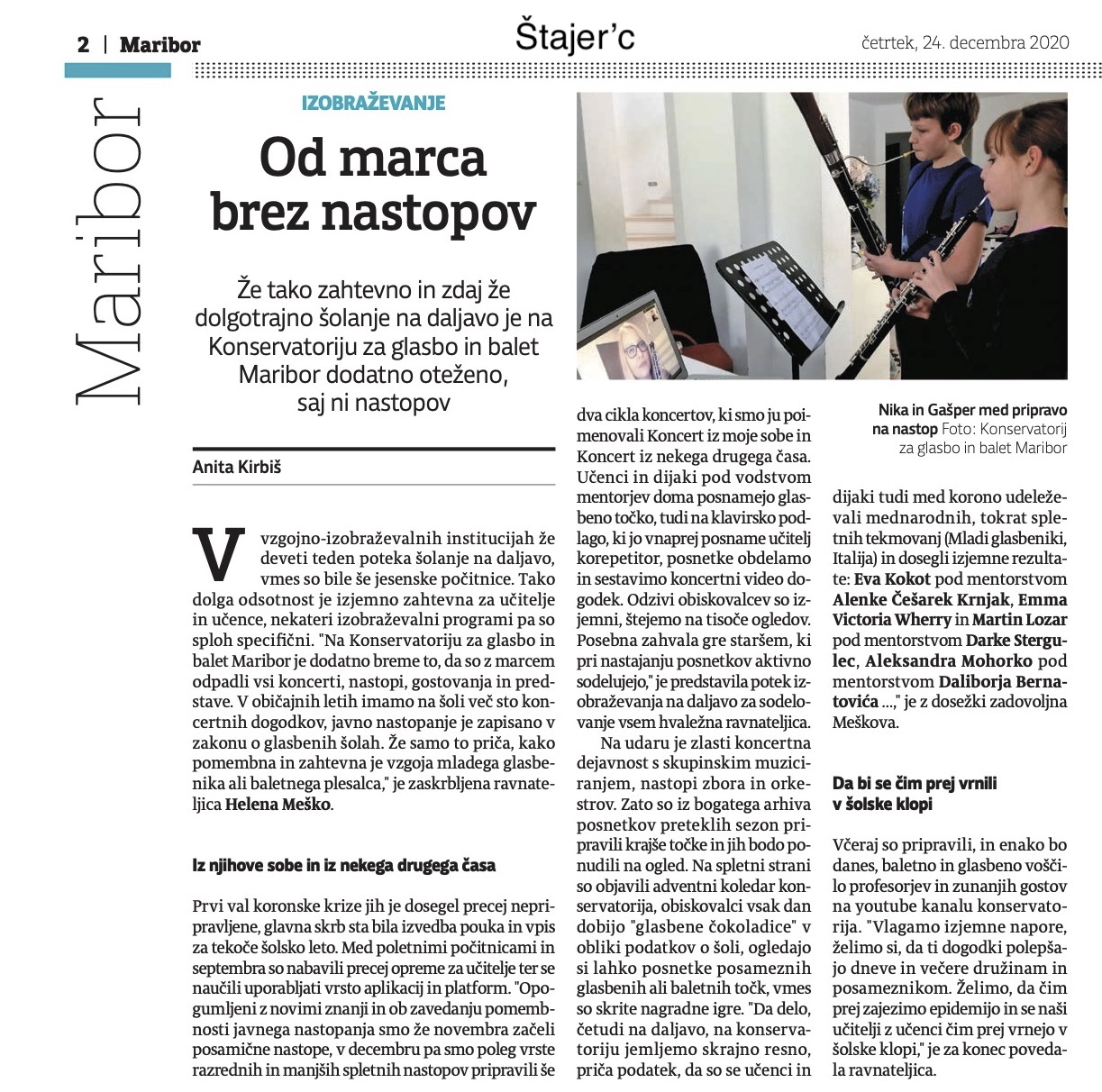 Od marca brez nastopov Od marca brez nastopov