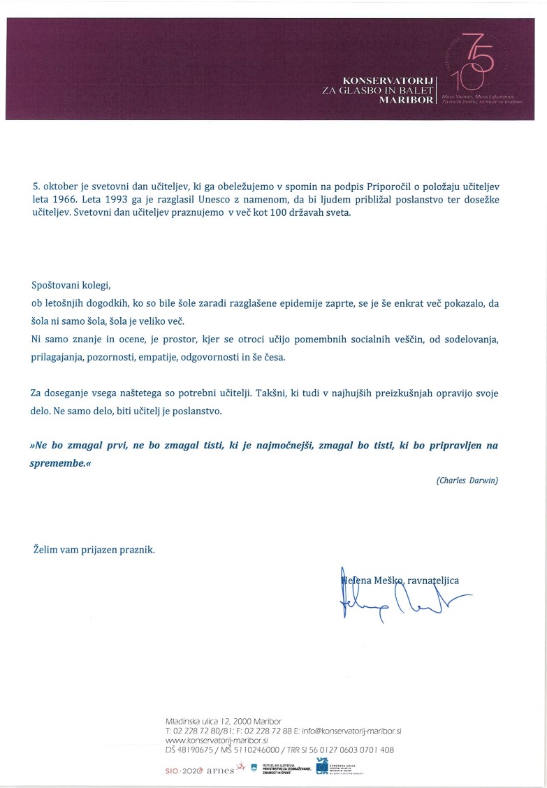 Svetovni dan učiteljev 2020 Svetovni dan učiteljev 2020