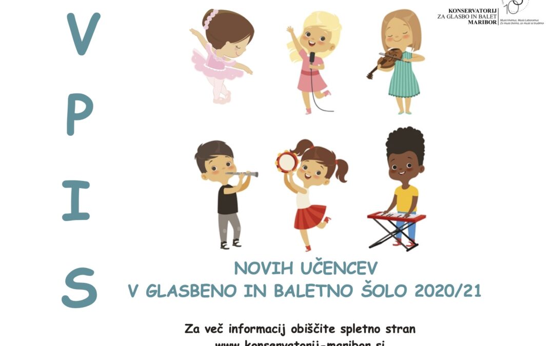 Vpis novih učencev v glasbeno in baletno šolo