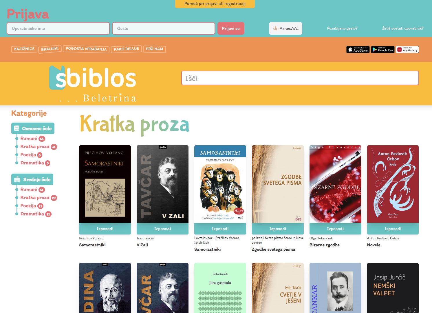 NOVO v šolski knjižnici: sBiblos – KNJIGE NA KLIK NOVO v šolski knjižnici: sBiblos – KNJIGE NA KLIK