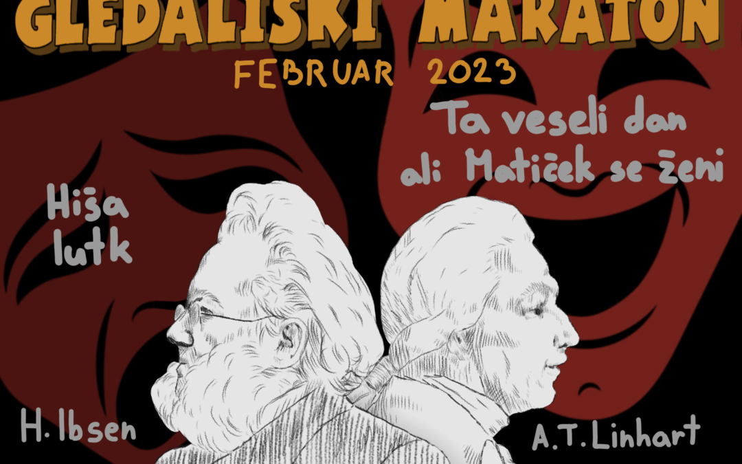Vabilo na Gledališki maraton, 2. in 3. februar 2023