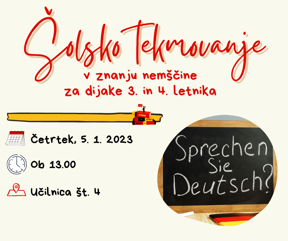 Šolsko tekmovanje iz nemščine Šolsko tekmovanje iz nemščine