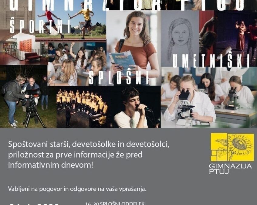 Predstavitve programov na Gimnaziji Ptuj