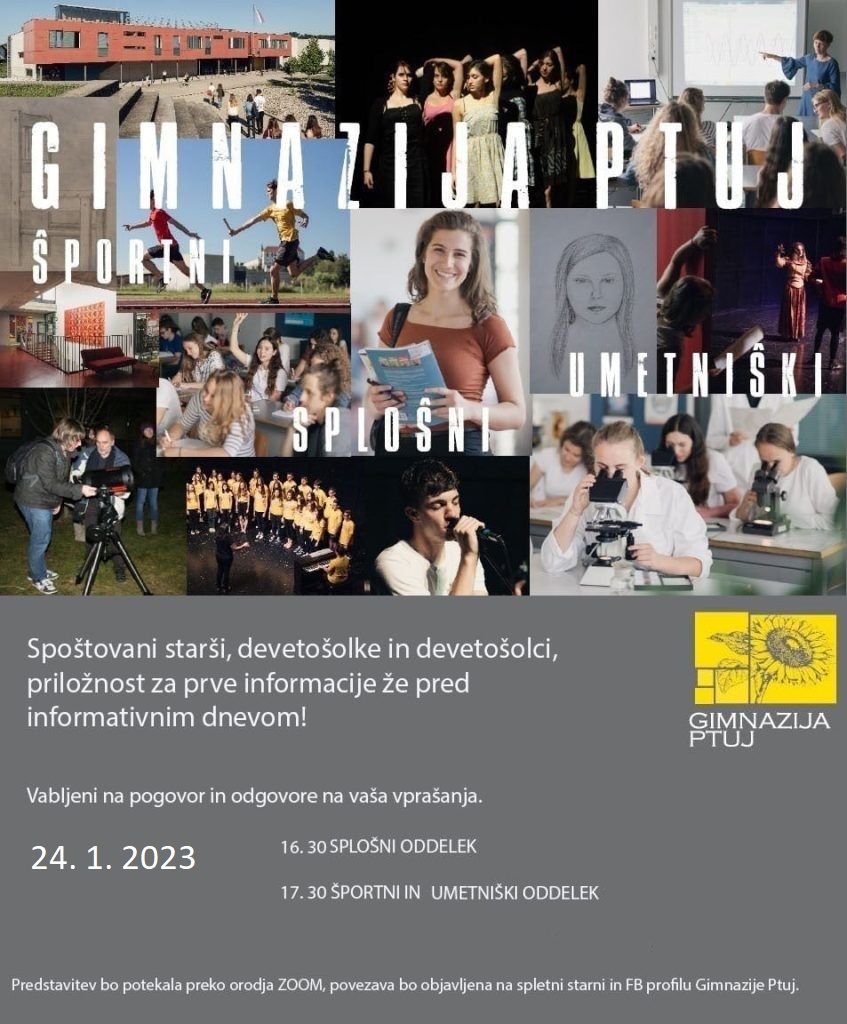 Predstavitve programov na Gimnaziji Ptuj Predstavitve programov na Gimnaziji Ptuj