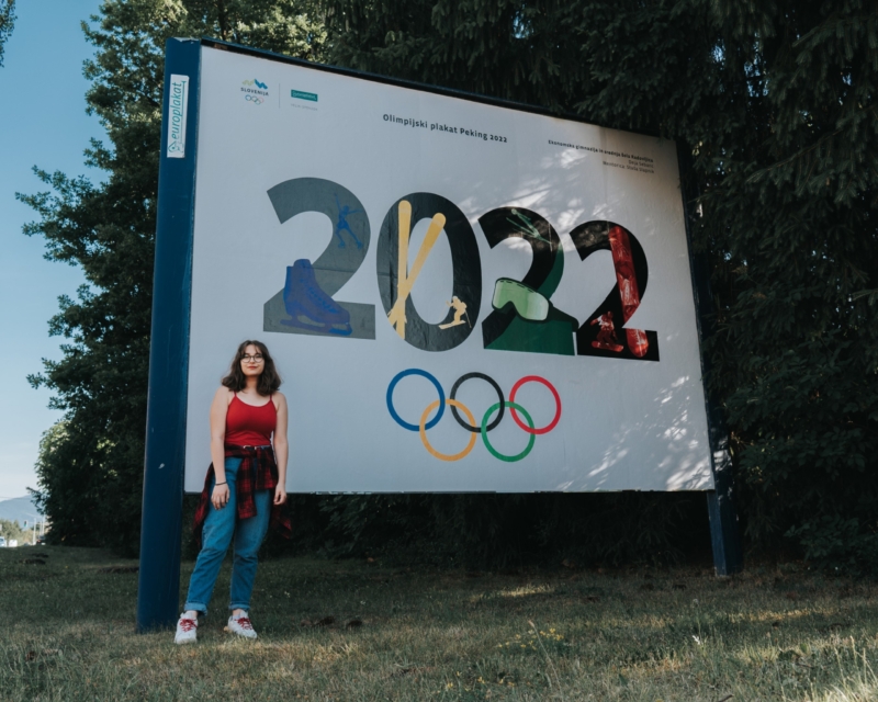 Deja Sebanc, finalistka plakata zimskih olimpijskih iger v Pekingu 2022