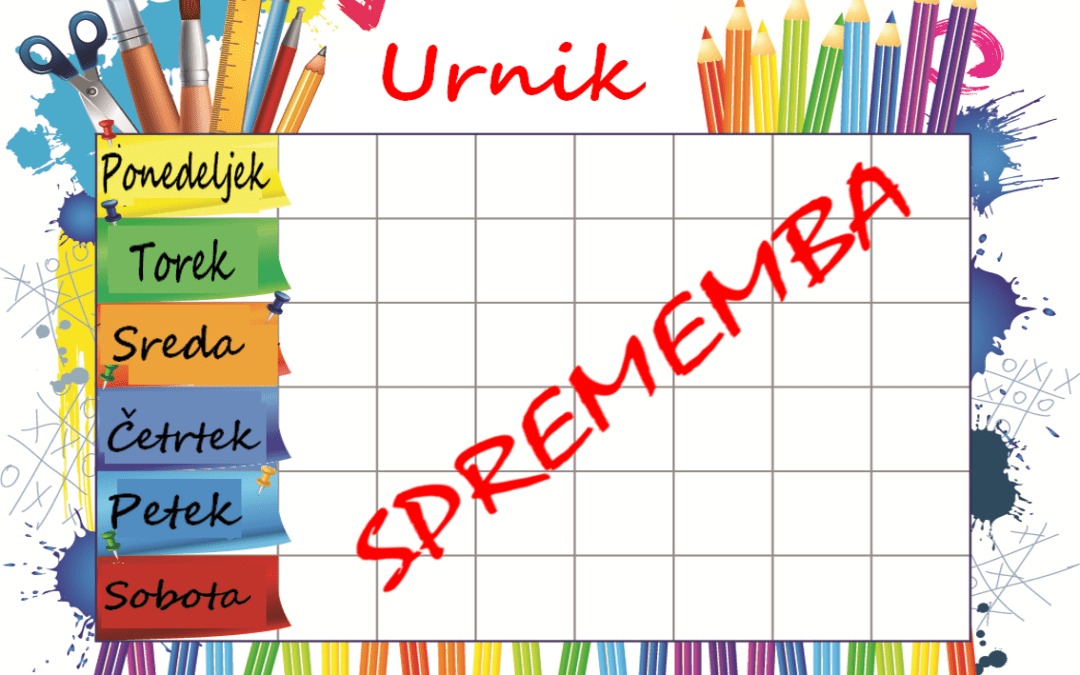 Sprememba urnika