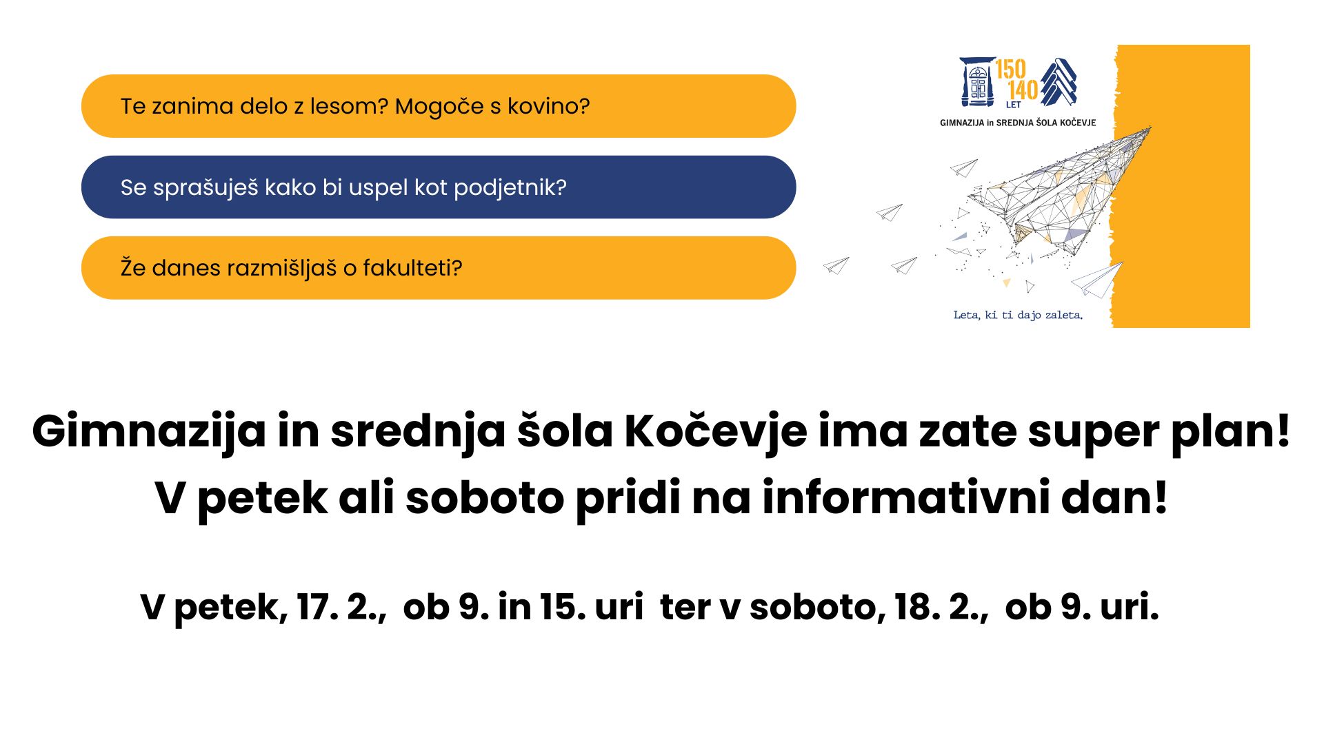 INFORMATIVNI DNEVI 2023 INFORMATIVNI DNEVI 2023