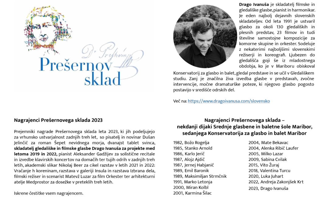 Nagrajenci Prešernovega sklada