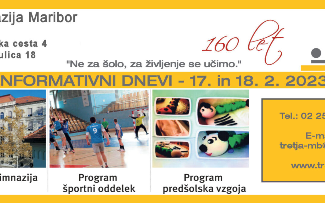 Informativni dnevi, 17. in 18. februar 2023