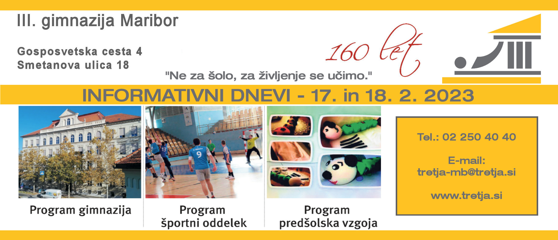 Informativni dnevi, 17. in 18. februar 2023
