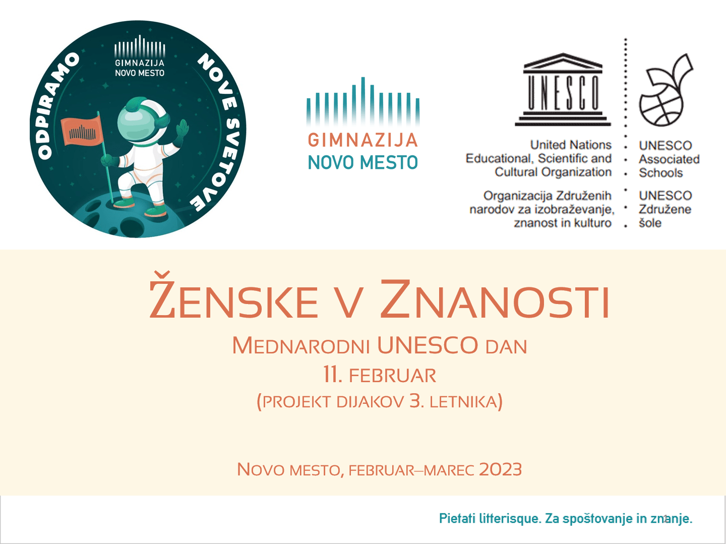 Dijaki 3. letnika so obeležili mednarodni dan žensk in deklet v znanosti 