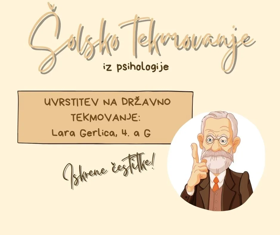 Rezultati šolskega tekmovanja iz psihologije Rezultati šolskega tekmovanja iz psihologije