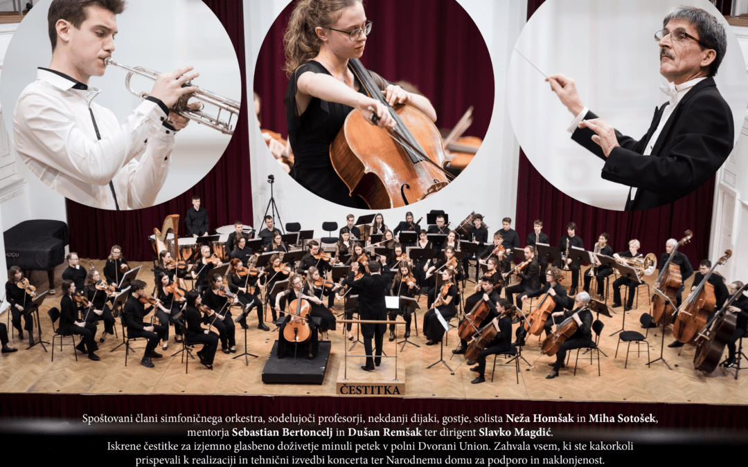 Čestitka za koncert Simfoničnega orkestra Konservatorija Maribor