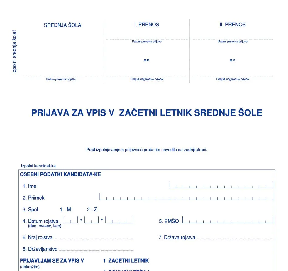 Vpis v srednjo šolo š.l. 2023/2024 Vpis v srednjo šolo š.l. 2023/2024