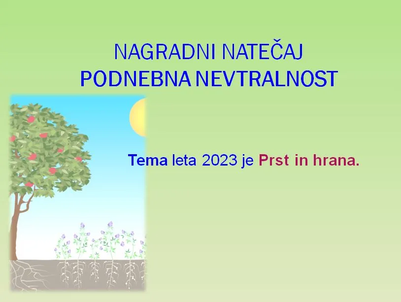 Nagradni natečaj Podnebna nevtralnost, februar 2023