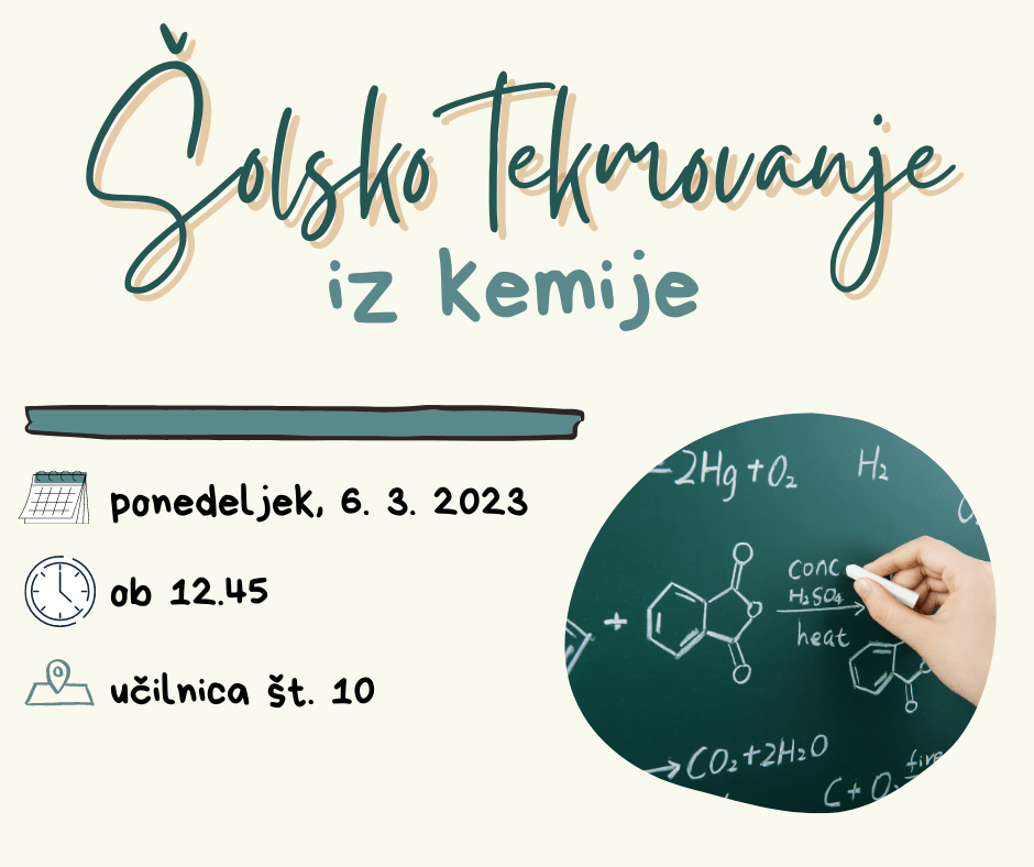 Šolsko tekmovanje iz kemije Šolsko tekmovanje iz kemije