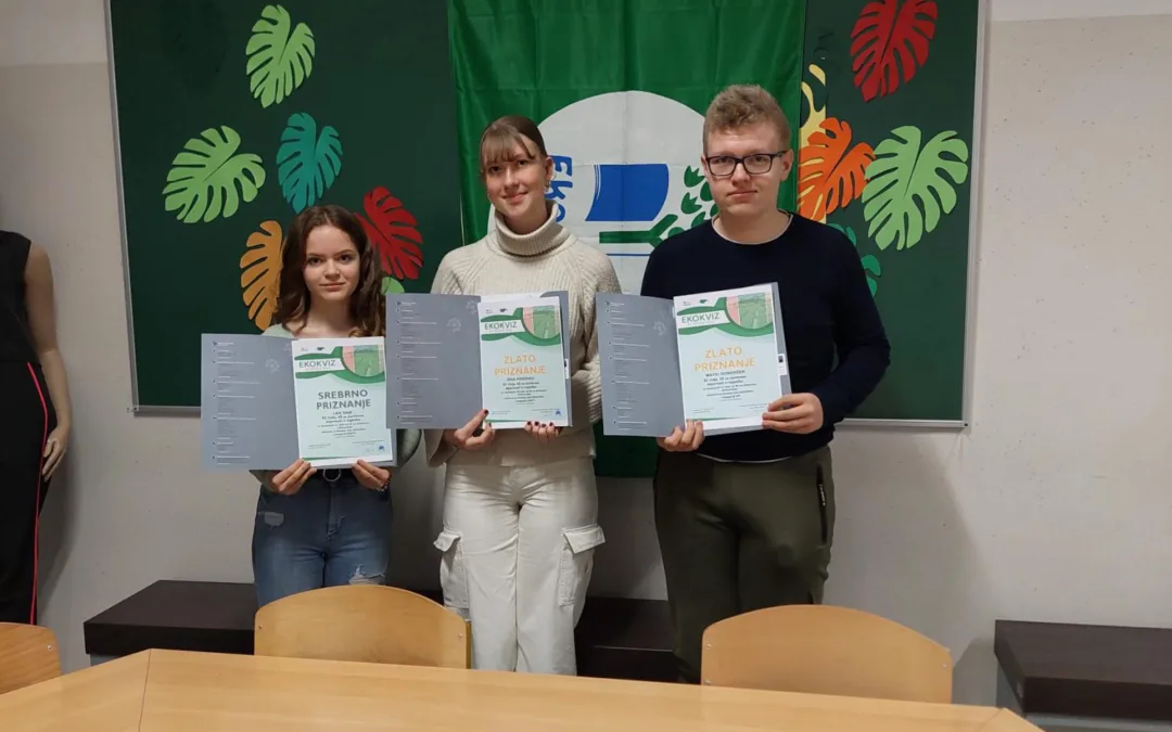 V ekoznanju smo osvojili dve zlati in eno srebrno priznanje!