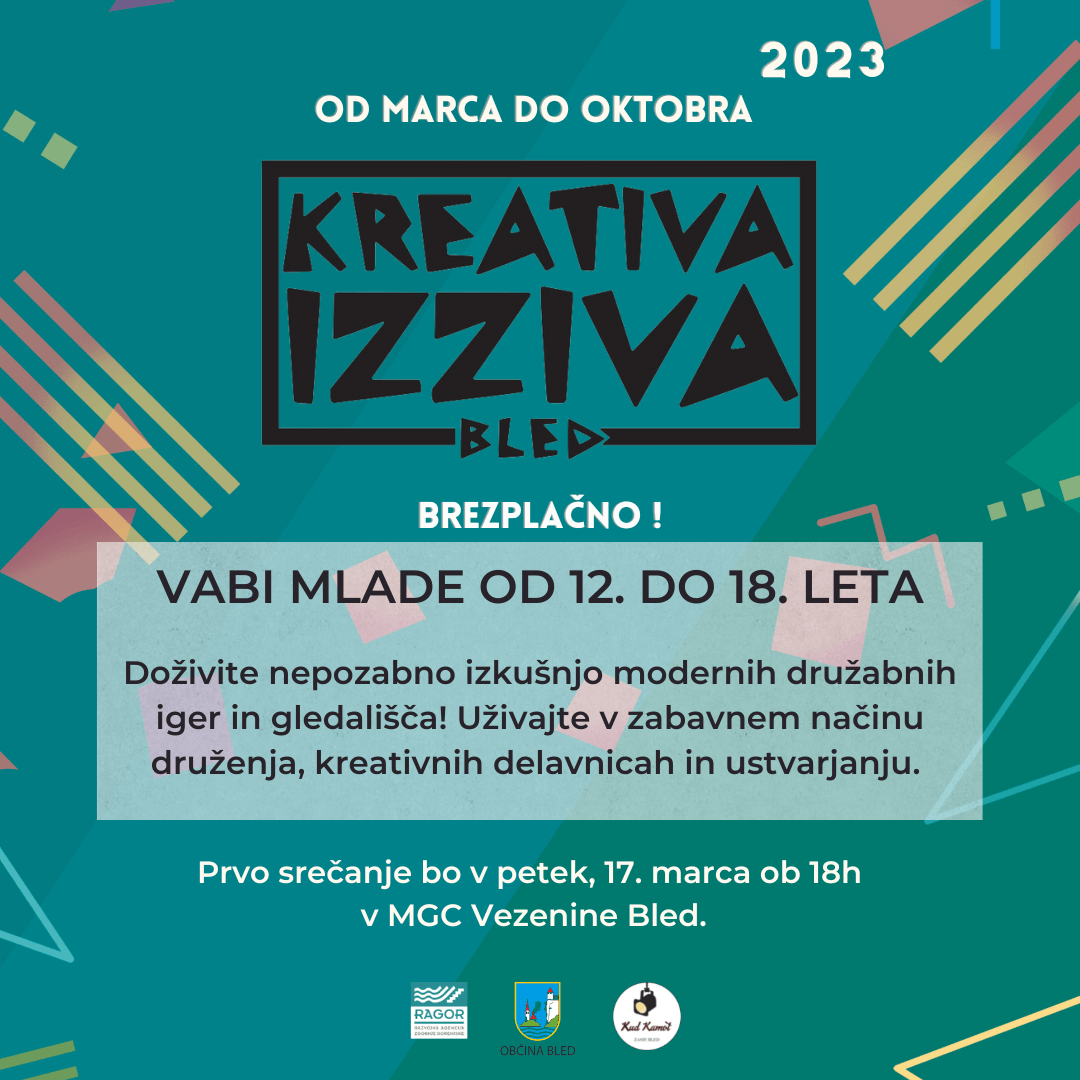 Kreativa izziva na Bledu in v Gorjah