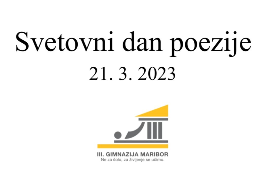 Svetovni dan poezije, 21. marec 2023