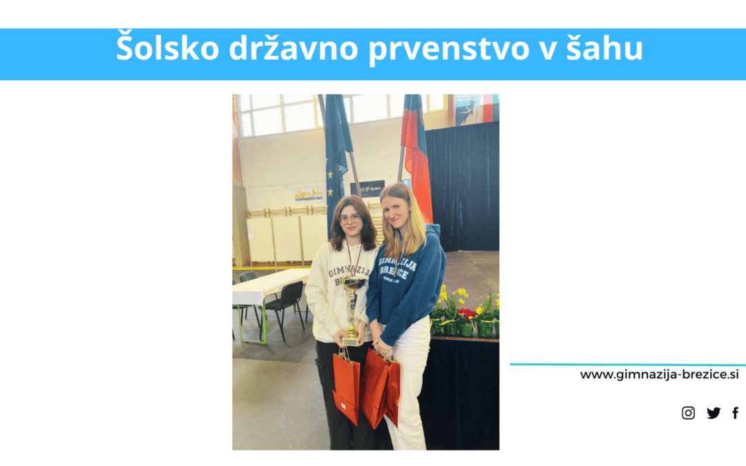 Šolsko državno prvenstvo v šahu za dijakinje 