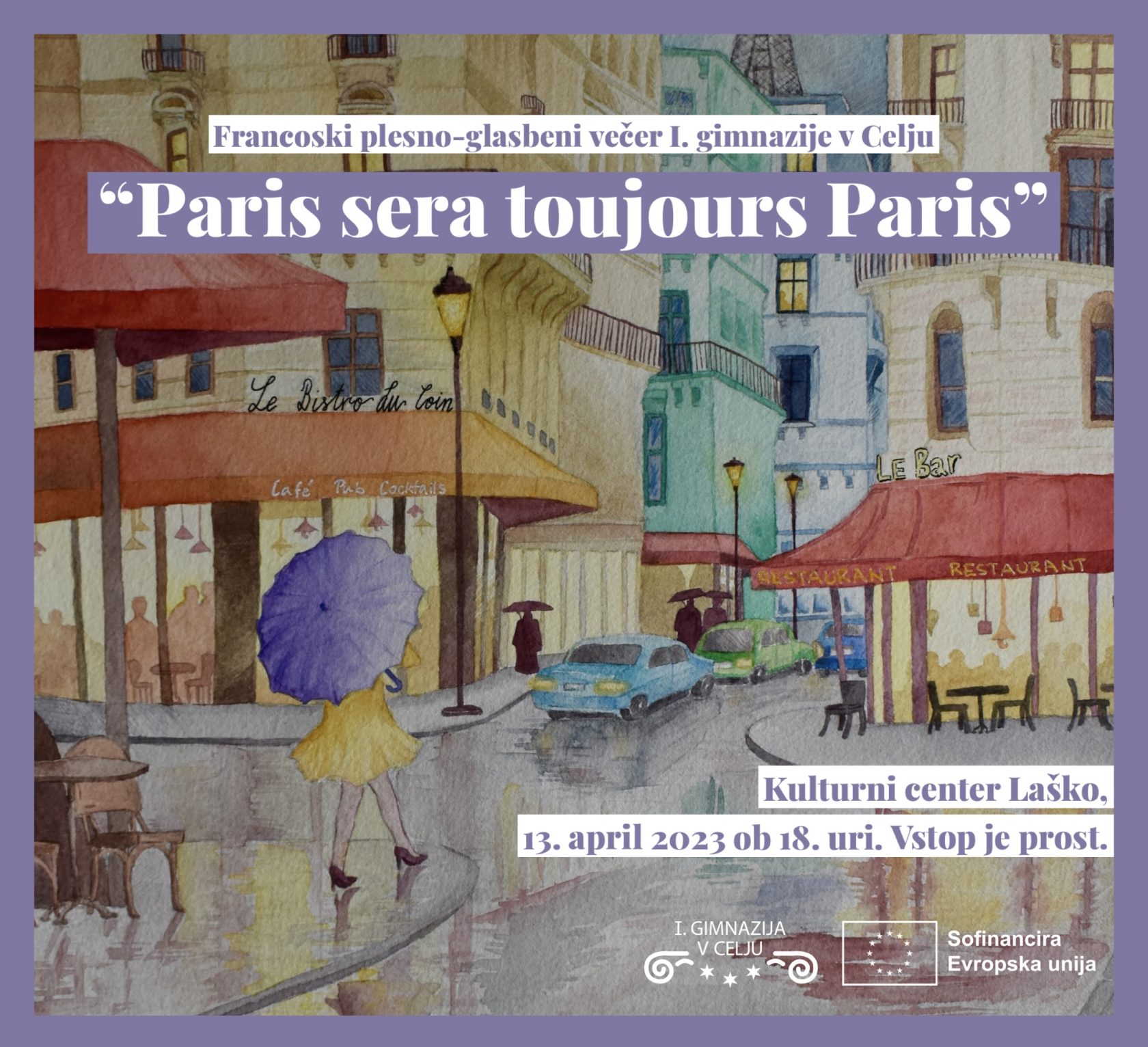 Francoski plesno-glasbeni večer “Pariz bo vedno Pariz”