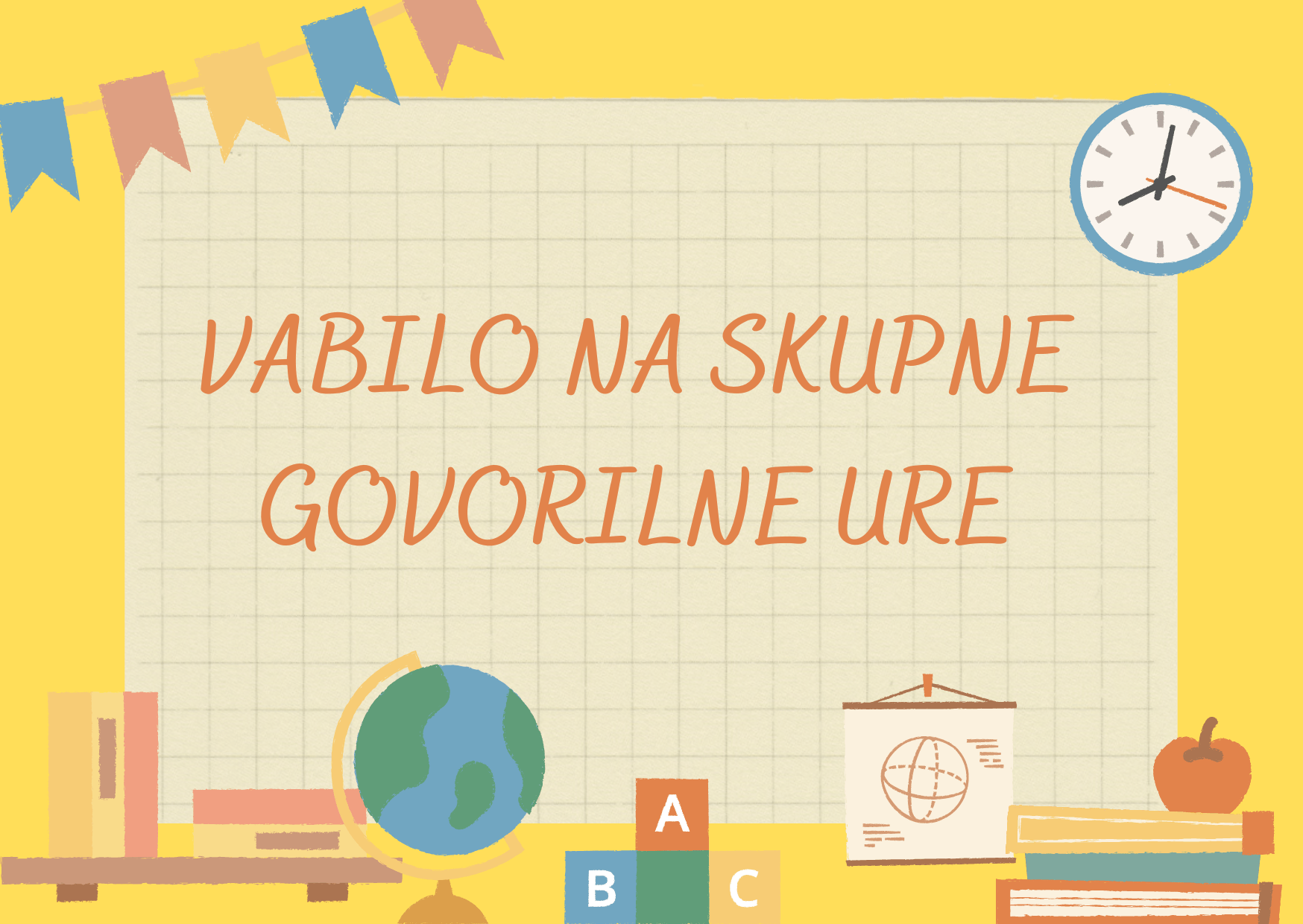 Vabilo na skupne govorilne ure v četrtek, 6. 4. 2023