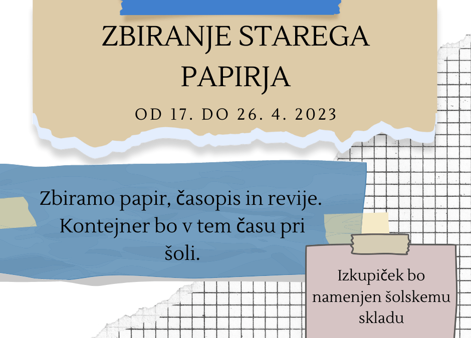 Zbiranje starega papirja in železa