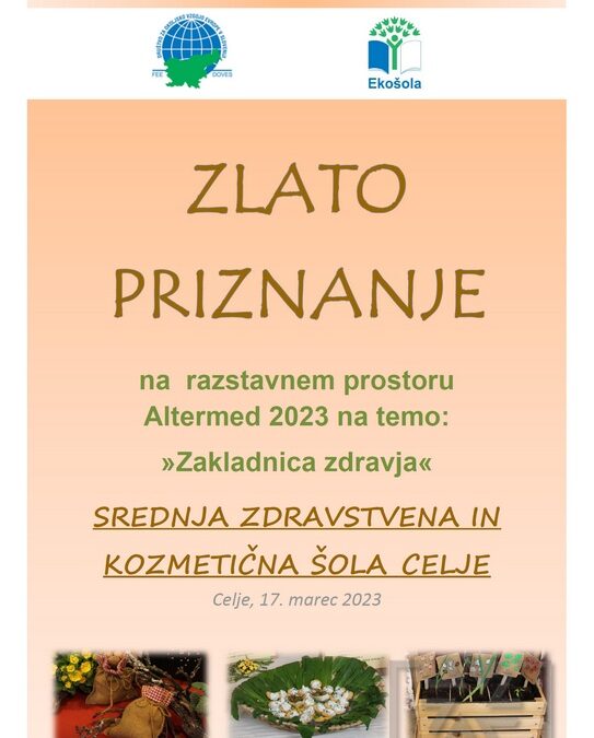 PREJELI SMO ZLATO PRIZNANJE NA SEJMU ALTERMED