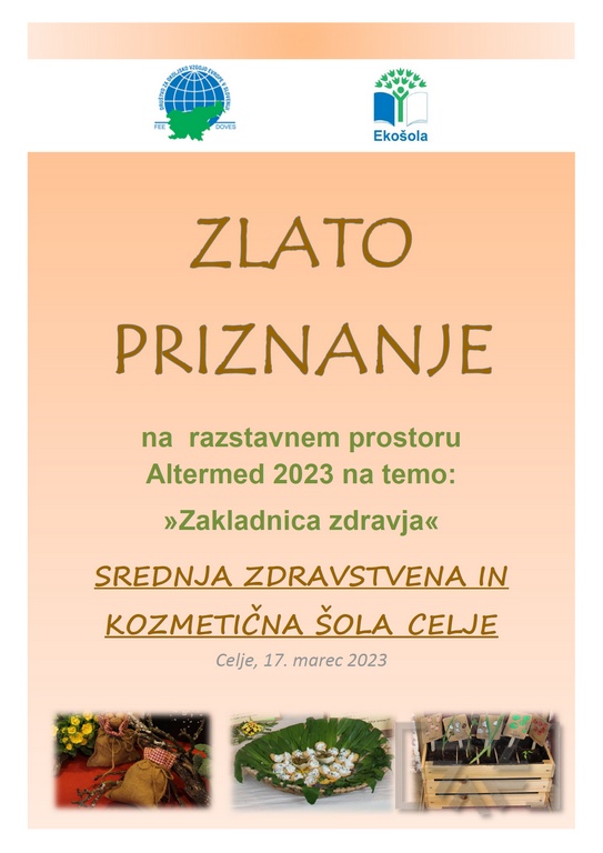 PREJELI SMO ZLATO PRIZNANJE NA SEJMU ALTERMED