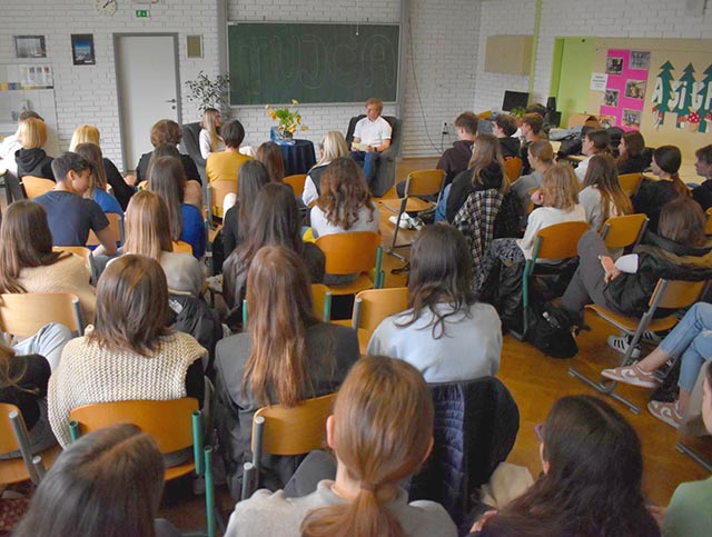 Občinstvo na literarnem pogovoru