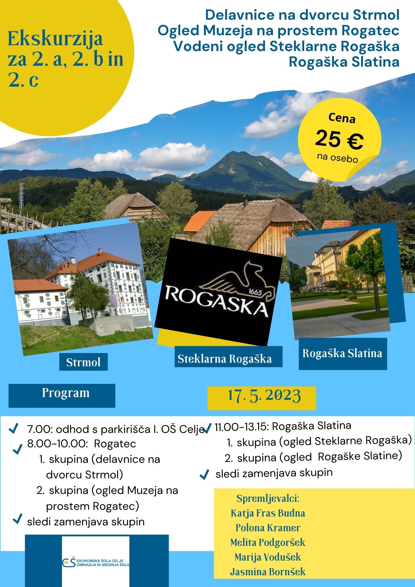 Ekskurzija v Rogatec in Rogaško Slatino za 2. a, 2. b in 2. c Ekskurzija v Rogatec in Rogaško Slatino za 2. a, 2. b in 2. c