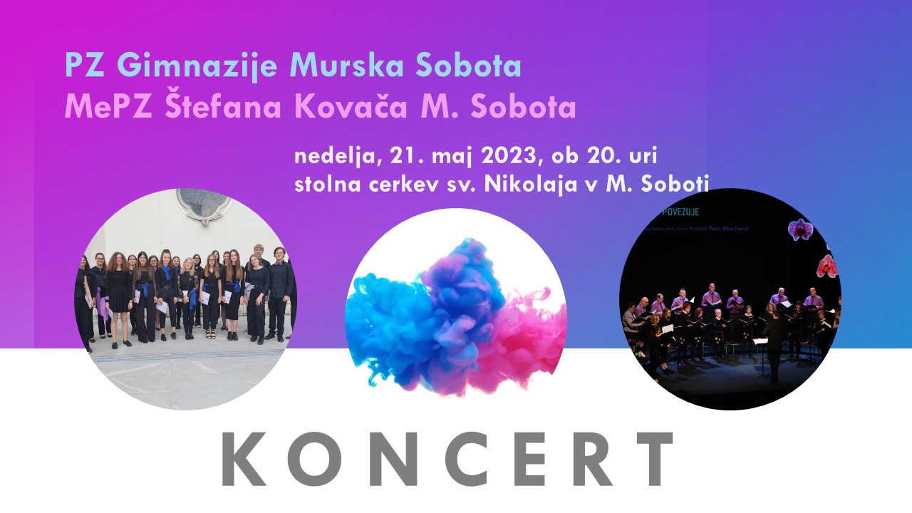 Koncert PZ Gimnazije Murska Sobota