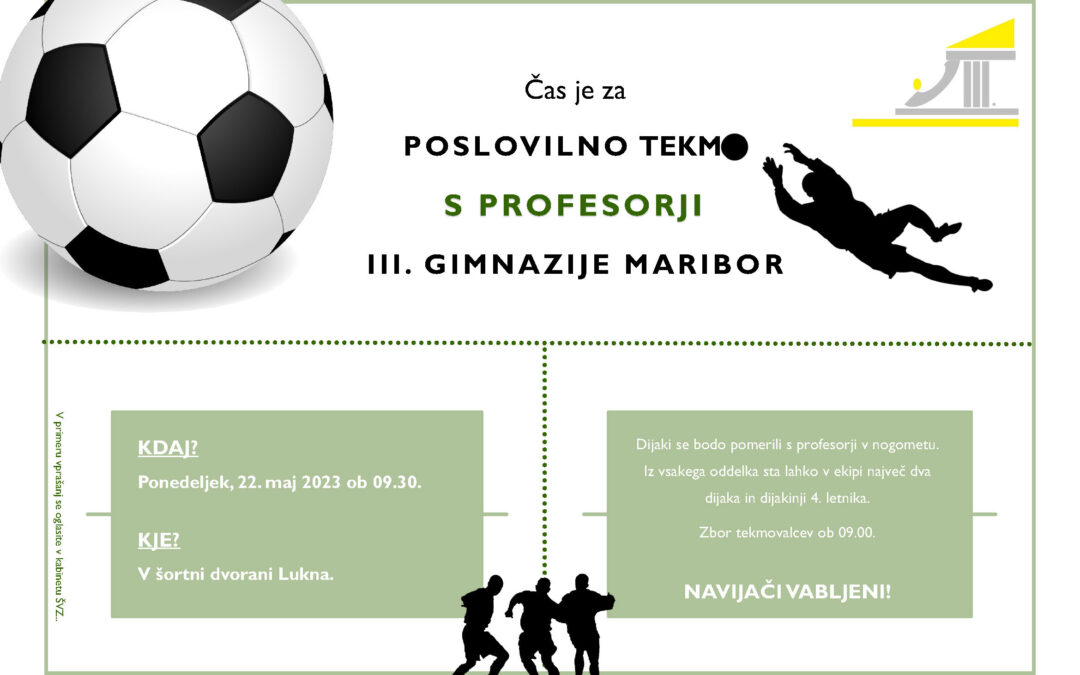 Nogomet – vabilo, 22. maj 2023