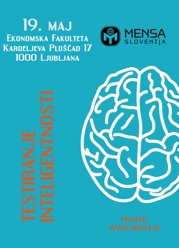 Vabilo na uradno testiranje IQ za vse osebe starosti nad 15 let