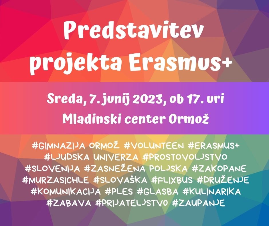 Predstavitev projekta Erasmus+ Predstavitev projekta Erasmus+