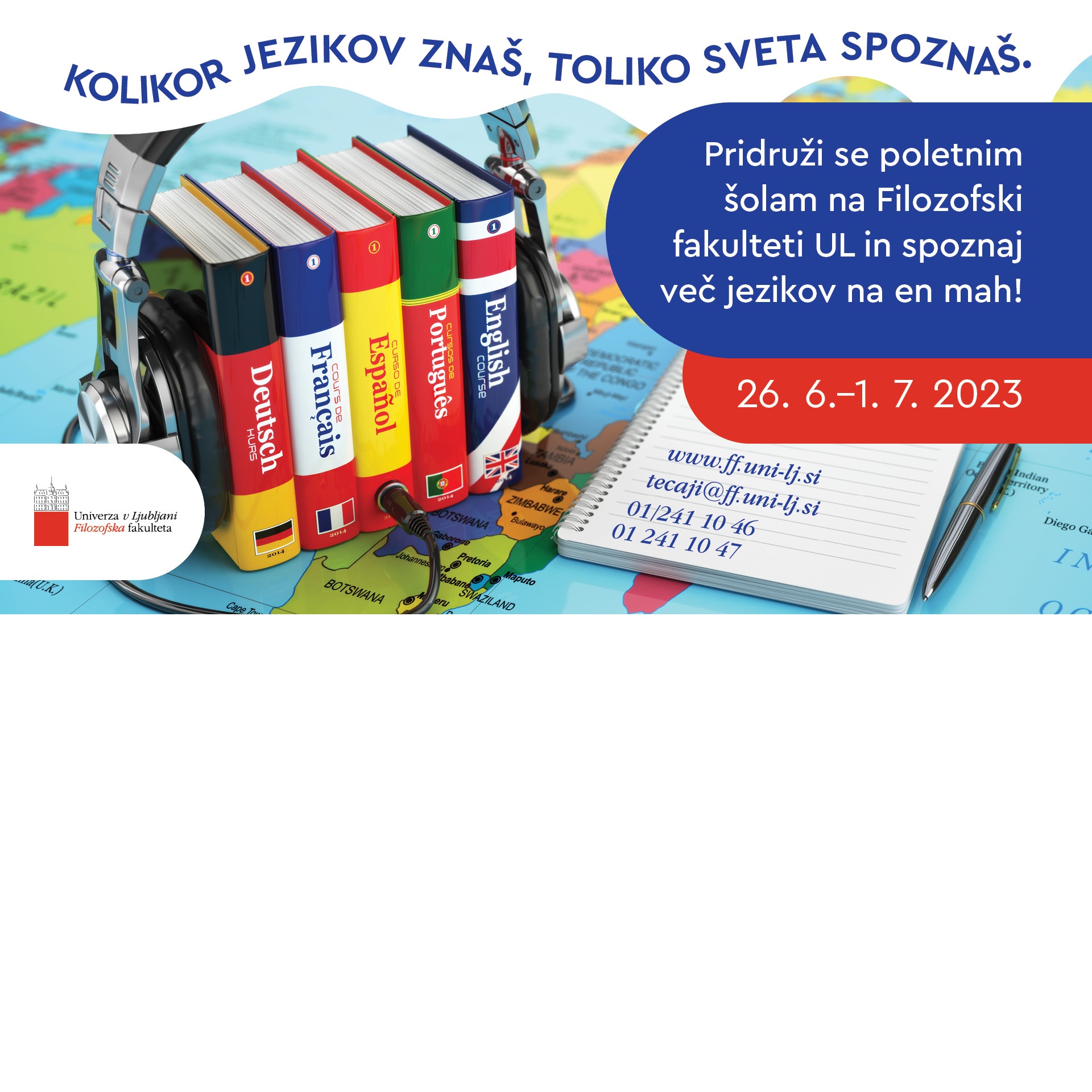 Poletna šola tujih jezikov za dijake na Filozofski fakulteti