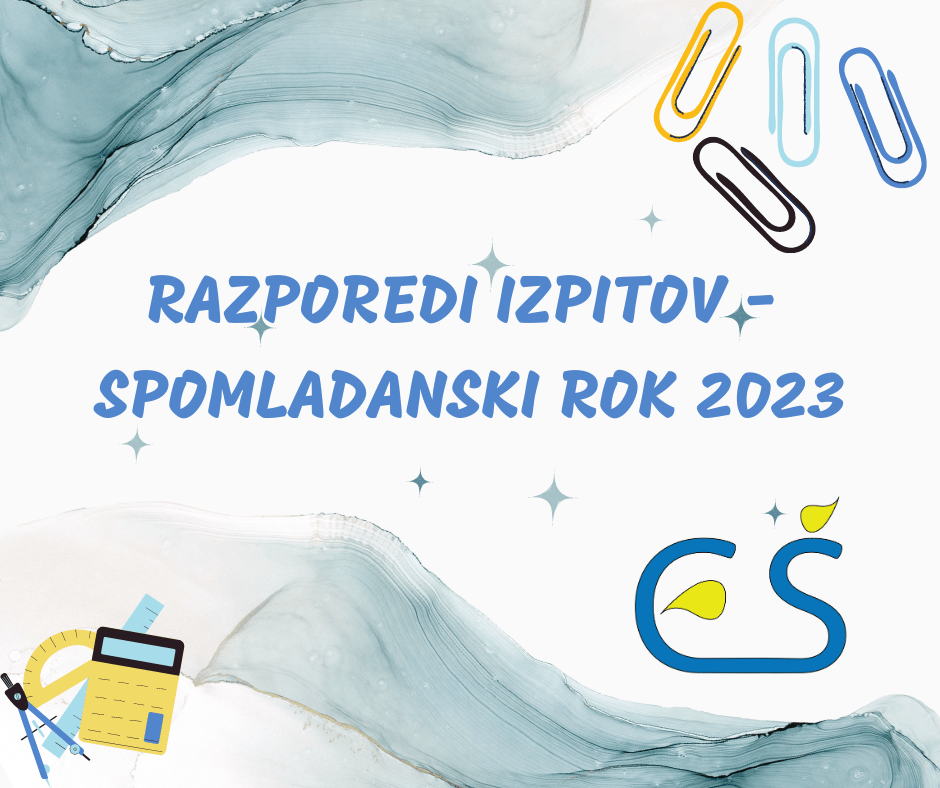 Razpored izpitov spomladanskega roka 2023