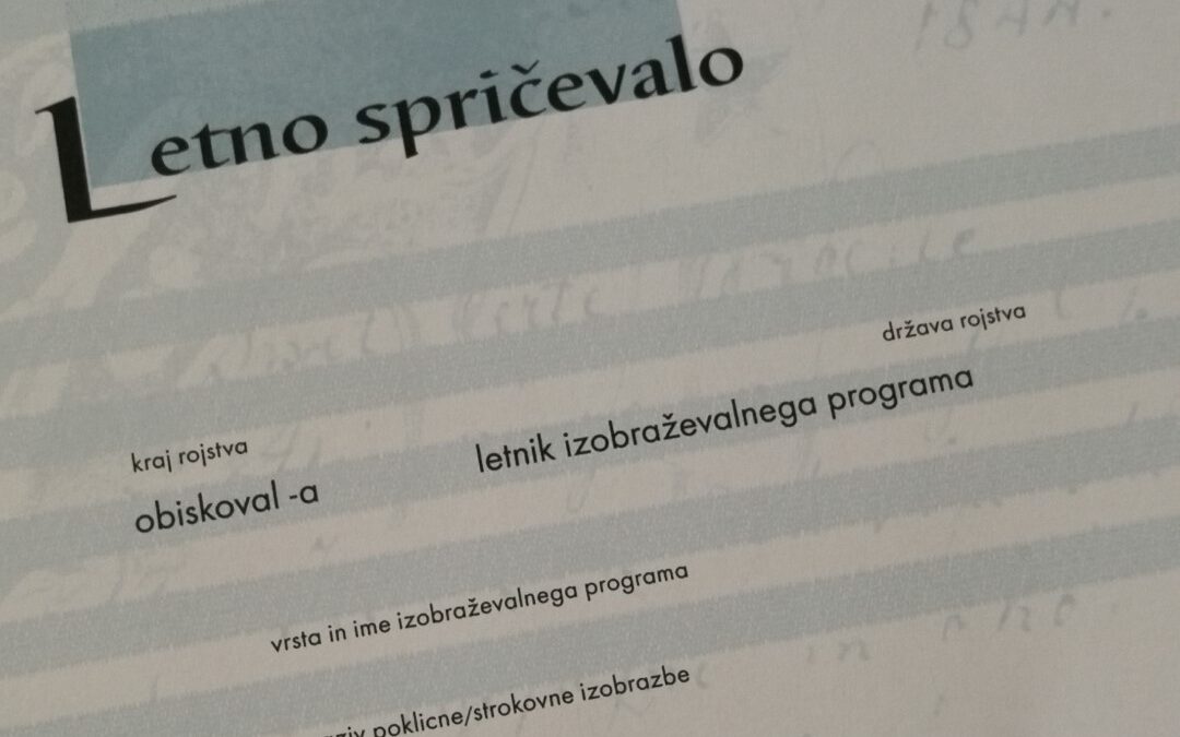 Podelitev listin o uspehu