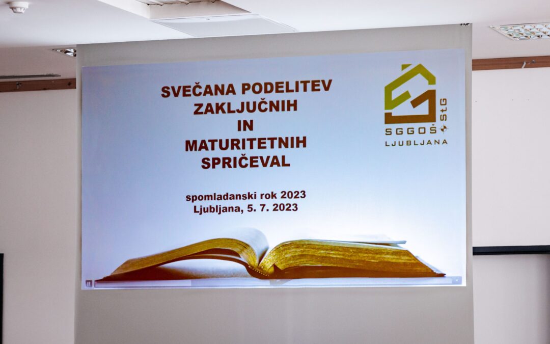 Podelitev spričeval zaključnega izpita 2023