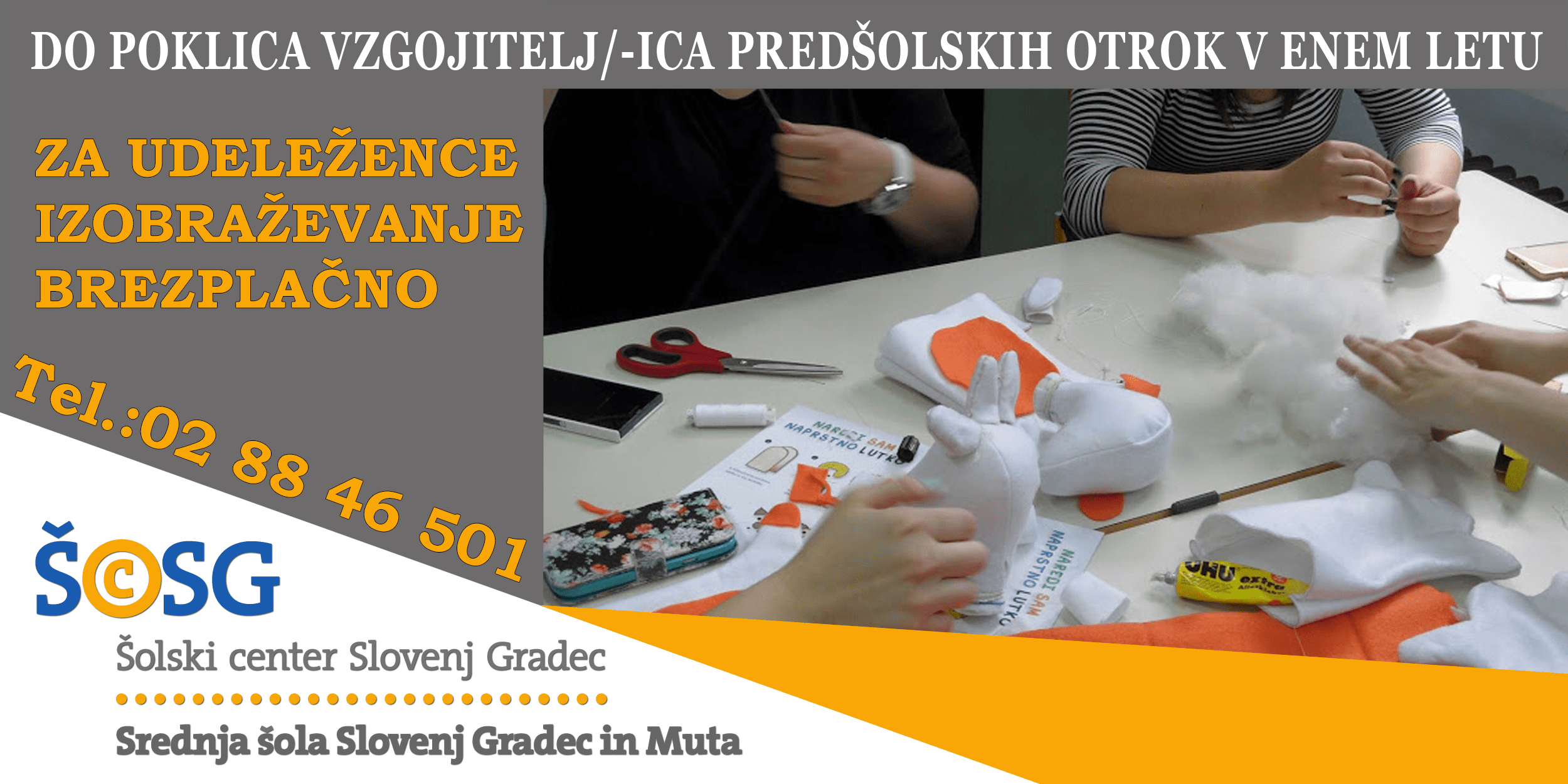 Vpis v program Poklicni tečaj predšolske vzgoje Vpis v program Poklicni tečaj predšolske vzgoje
