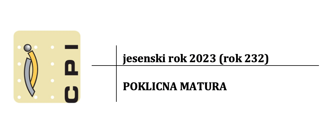 Obvestilo o jesenskem roku poklicne mature