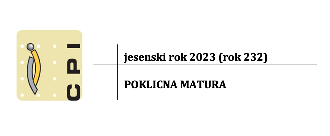Obvestilo o jesenskem roku poklicne mature