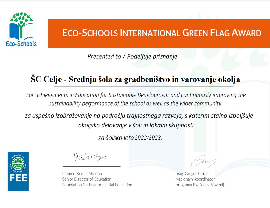 PROGRAM EKOŠOLA NA SŠ GVO PROGRAM EKOŠOLA NA SŠ GVO