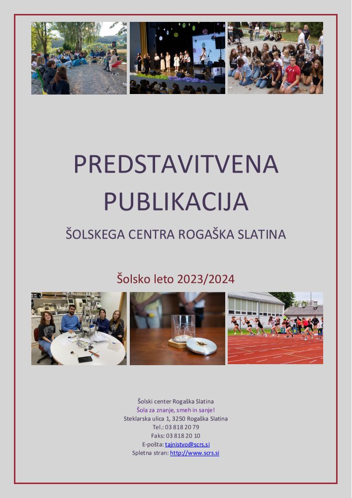 Publikacija za šolsko leto 2023/24 Publikacija za šolsko leto 2023/24