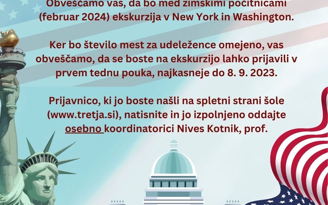 Ekskurzija – prijave, september 2023
