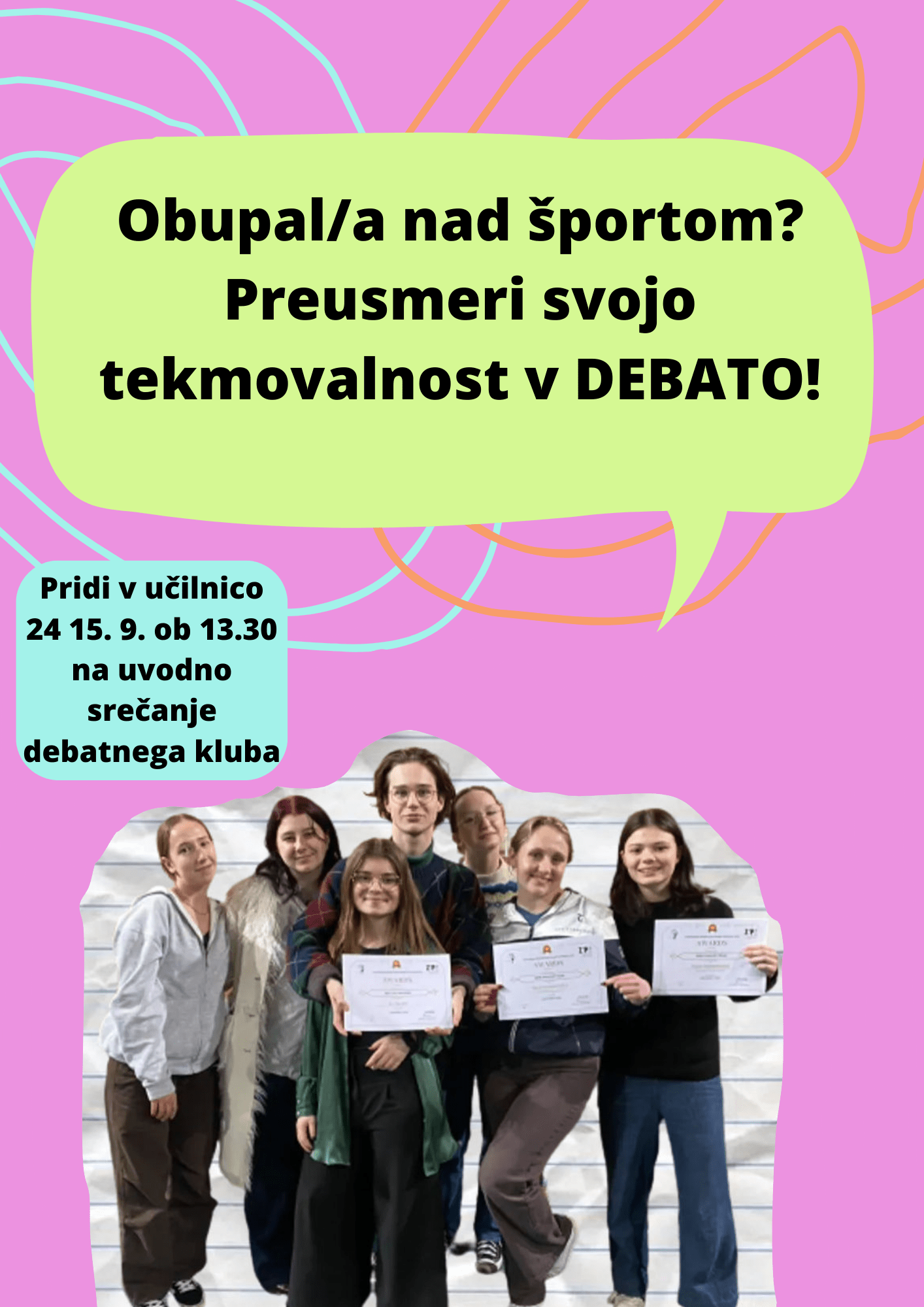 Vabljeni na uvodno srečanje debatnega kluba