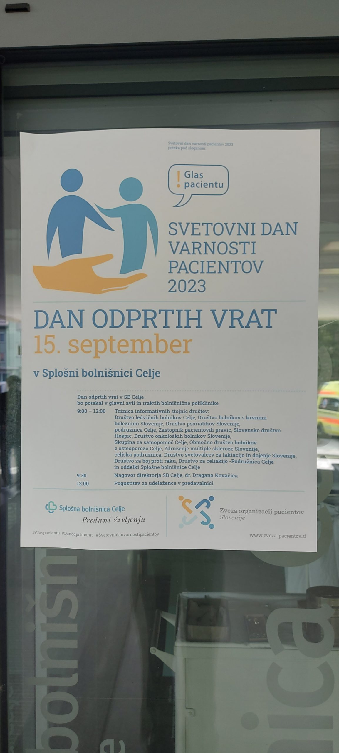 DAN ODPRTIH VRAT V SPLOŠNI BOLNIŠNICI CELJE – SVETOVNI DAN VARNOSTI PACIENTOV 2023 DAN ODPRTIH VRAT V SPLOŠNI BOLNIŠNICI CELJE – SVETOVNI DAN VARNOSTI PACIENTOV 2023